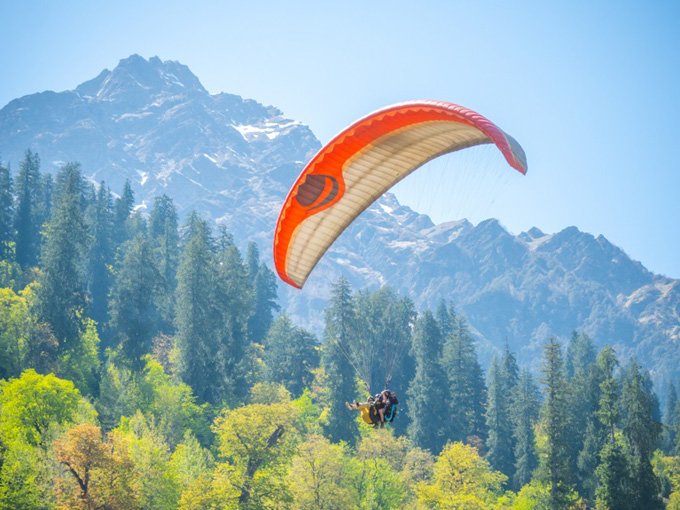 Paragliding over Solang Valley Manali